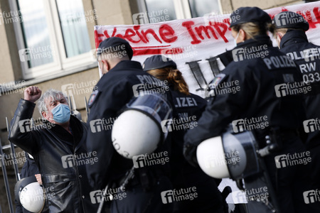 Coronademo in Düsseldorf