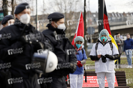 Coronademo in Düsseldorf