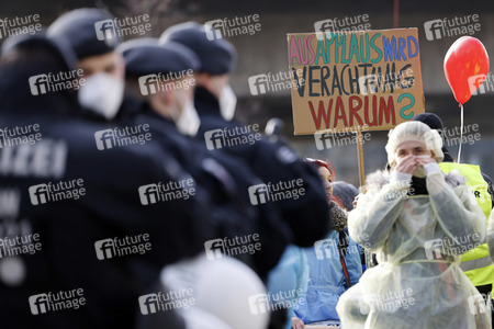 Coronademo in Düsseldorf