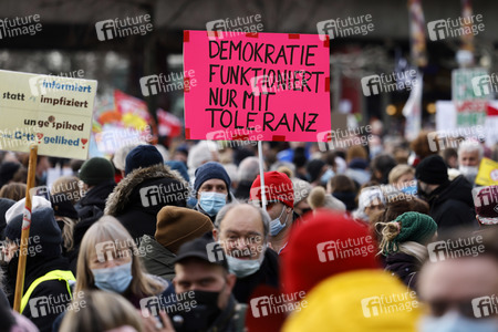 Coronademo in Düsseldorf