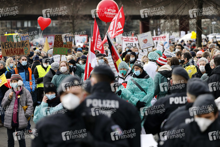 Coronademo in Düsseldorf