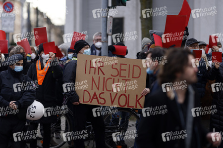 Coronademo in Düsseldorf