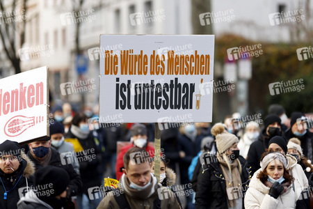 Coronademo in Düsseldorf