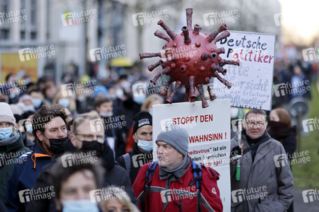 Coronademo in Düsseldorf