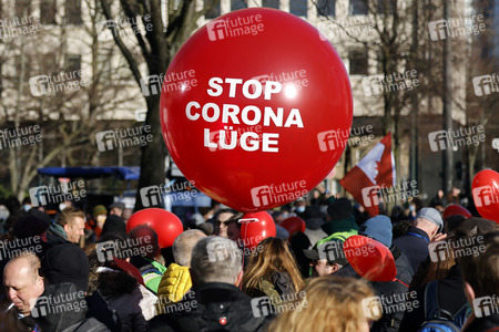 Coronademo in Düsseldorf