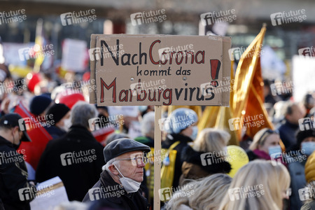 Coronademo in Düsseldorf