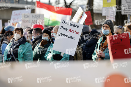 Coronademo in Düsseldorf