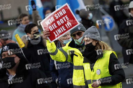 Coronademo in Düsseldorf