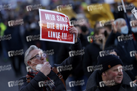 Coronademo in Düsseldorf