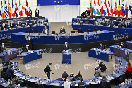Rede von Iván Duque Márquez vor dem EU-Parlament in Straßburg