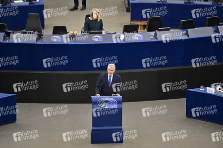 Rede von Iván Duque Márquez vor dem EU-Parlament in Straßburg
