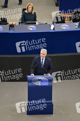 Rede von Iván Duque Márquez vor dem EU-Parlament in Straßburg