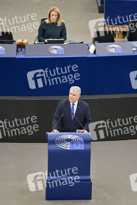 Rede von Iván Duque Márquez vor dem EU-Parlament in Straßburg