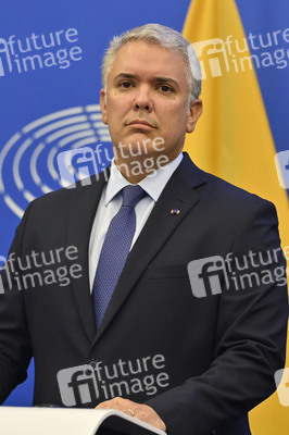 Pressekonferenz mit Iván Duque Márquez im EU-Parlament in Straßburg