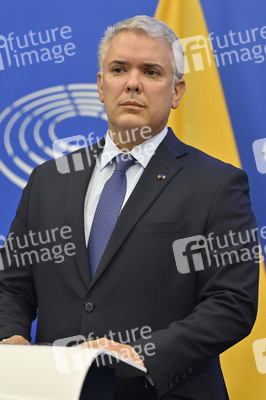 Pressekonferenz mit Iván Duque Márquez im EU-Parlament in Straßburg