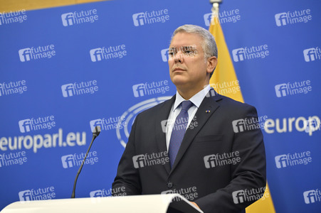 Pressekonferenz mit Iván Duque Márquez im EU-Parlament in Straßburg