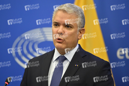 Pressekonferenz mit Iván Duque Márquez im EU-Parlament in Straßburg