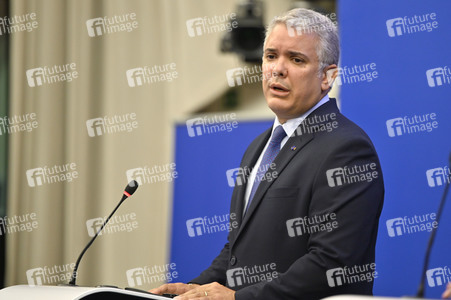 Pressekonferenz mit Iván Duque Márquez im EU-Parlament in Straßburg
