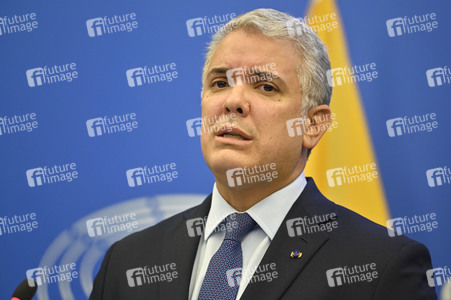 Pressekonferenz mit Iván Duque Márquez im EU-Parlament in Straßburg