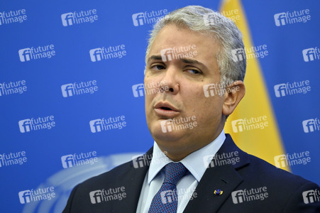Pressekonferenz mit Iván Duque Márquez im EU-Parlament in Straßburg