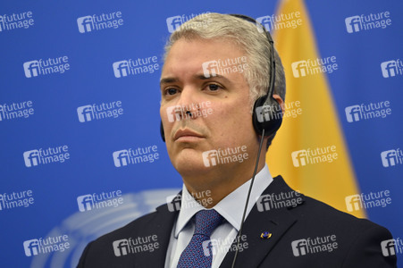 Pressekonferenz mit Iván Duque Márquez im EU-Parlament in Straßburg