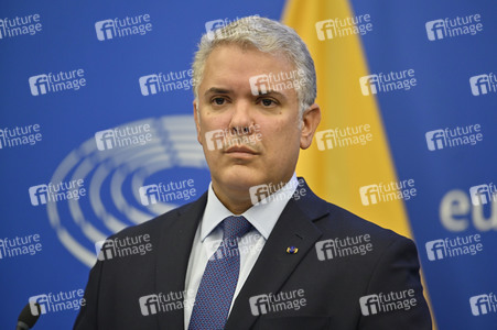 Pressekonferenz mit Iván Duque Márquez im EU-Parlament in Straßburg