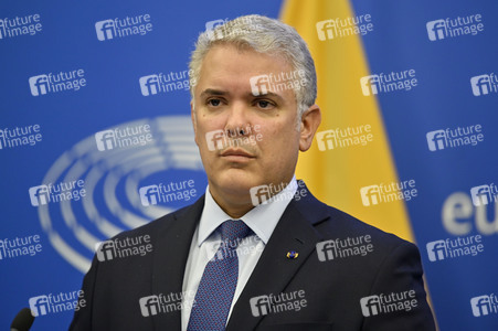 Pressekonferenz mit Iván Duque Márquez im EU-Parlament in Straßburg