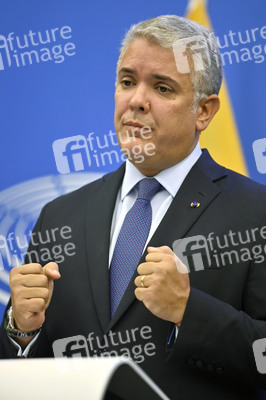 Pressekonferenz mit Iván Duque Márquez im EU-Parlament in Straßburg