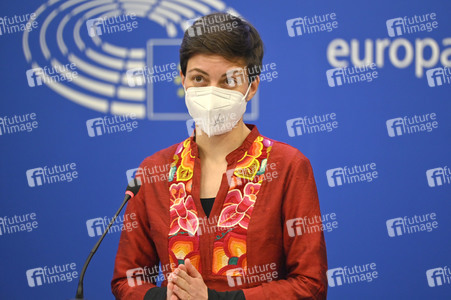 Pressebriefing der Fraktion Grüne/EFA im EU-Parlament in Straßburg