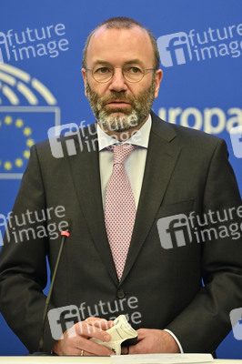 Pressebriefing der Fraktion EVP im EU-Parlament in Straßburg