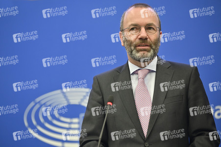 Pressebriefing der Fraktion EVP im EU-Parlament in Straßburg