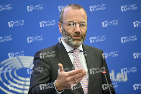 Pressebriefing der Fraktion EVP im EU-Parlament in Straßburg