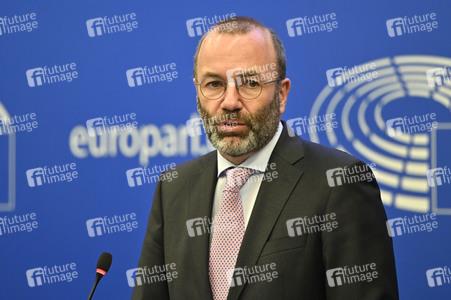 Pressebriefing der Fraktion EVP im EU-Parlament in Straßburg