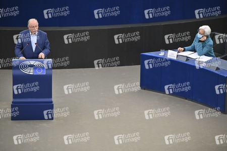 Jahresbericht 2021 der EZB im EU-Parlament in Straßburg