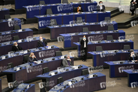 Jahresbericht 2021 der EZB im EU-Parlament in Straßburg