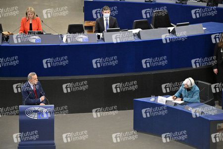 Jahresbericht 2021 der EZB im EU-Parlament in Straßburg