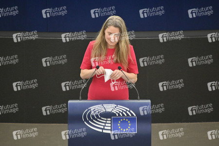 Jahresbericht 2021 der EZB im EU-Parlament in Straßburg