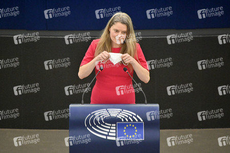 Jahresbericht 2021 der EZB im EU-Parlament in Straßburg