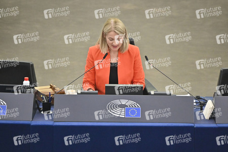 Jahresbericht 2021 der EZB im EU-Parlament in Straßburg
