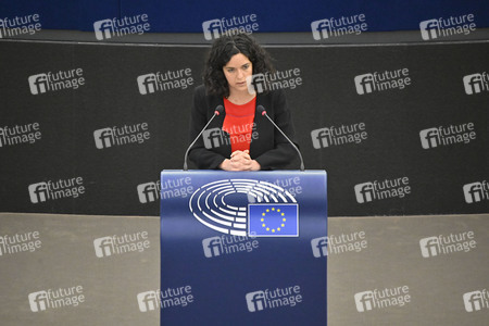 Jahresbericht 2021 der EZB im EU-Parlament in Straßburg