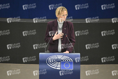Jahresbericht 2021 der EZB im EU-Parlament in Straßburg