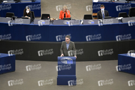 Jahresbericht 2021 der EZB im EU-Parlament in Straßburg