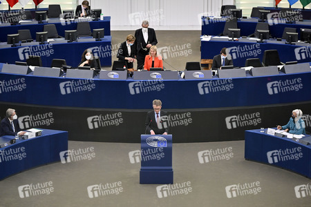 Jahresbericht 2021 der EZB im EU-Parlament in Straßburg
