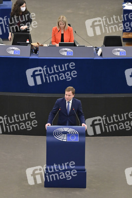Jahresbericht 2021 der EZB im EU-Parlament in Straßburg