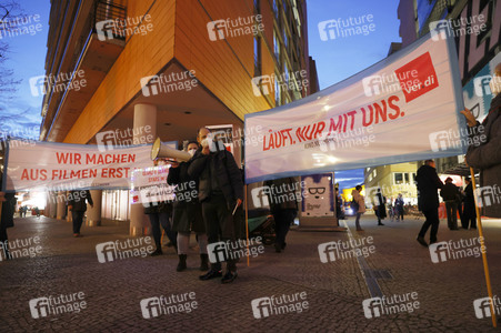 Kino-Demo während der Berlinale 2022