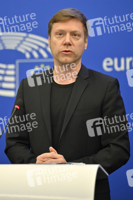 Pressebriefing der Fraktion GUE/NGL im EU-Parlament in Straßburg