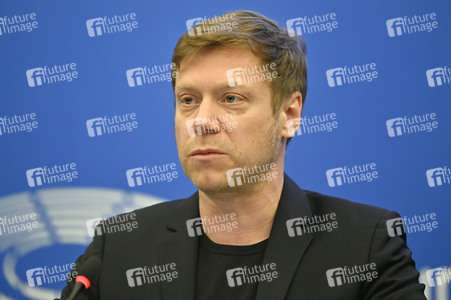 Pressebriefing der Fraktion GUE/NGL im EU-Parlament in Straßburg
