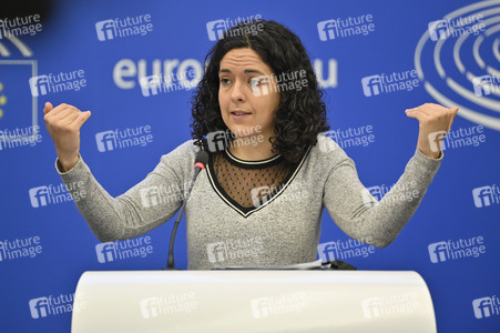 Pressebriefing der Fraktion GUE/NGL im EU-Parlament in Straßburg