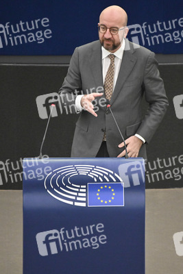 Plenartagung zur militärischen Bedrohung der Ukraine durch Russland im EU-Parlament in Straßburg