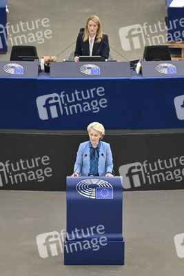 Plenartagung zur militärischen Bedrohung der Ukraine durch Russland im EU-Parlament in Straßburg